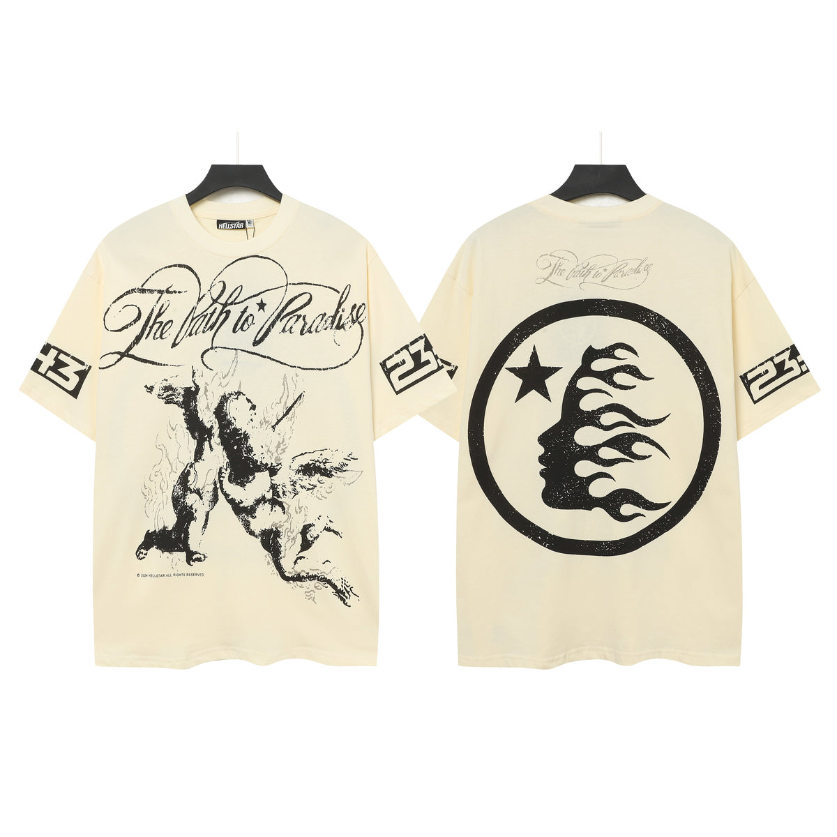 HELLSTAR The Path to Paradise Graphic T-Shirt – Cream