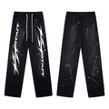 HELLSTAR Graphic Star Print Sweatpants Black