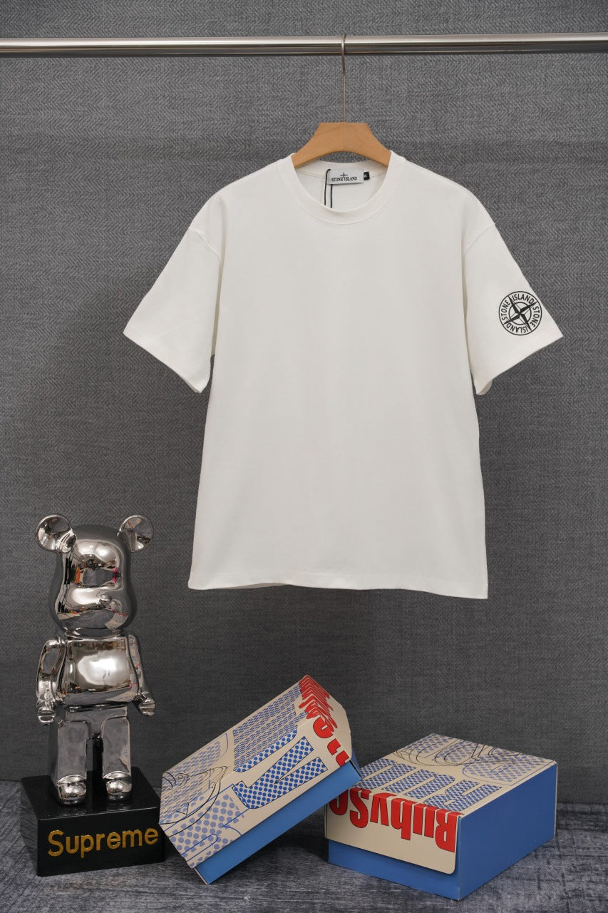 STONE ISLAND Compass Sleeve Logo T-Shirt White