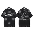 HELLSTAR Distressed Flame Graphic T-Shirt – Black