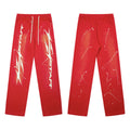 HELLSTAR Star Graphic Sweatpants Red