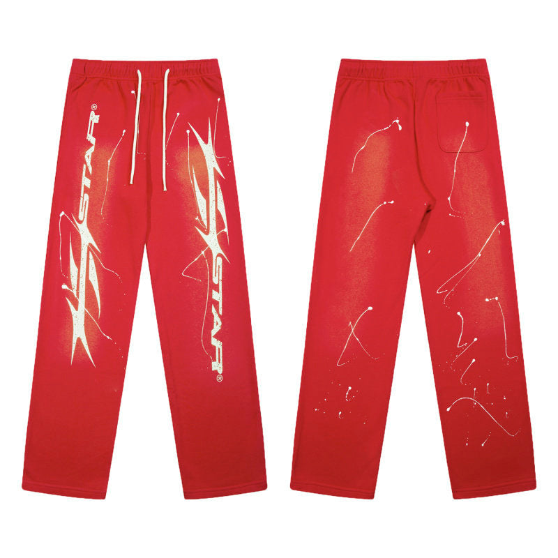 HELLSTAR Star Graphic Sweatpants Red