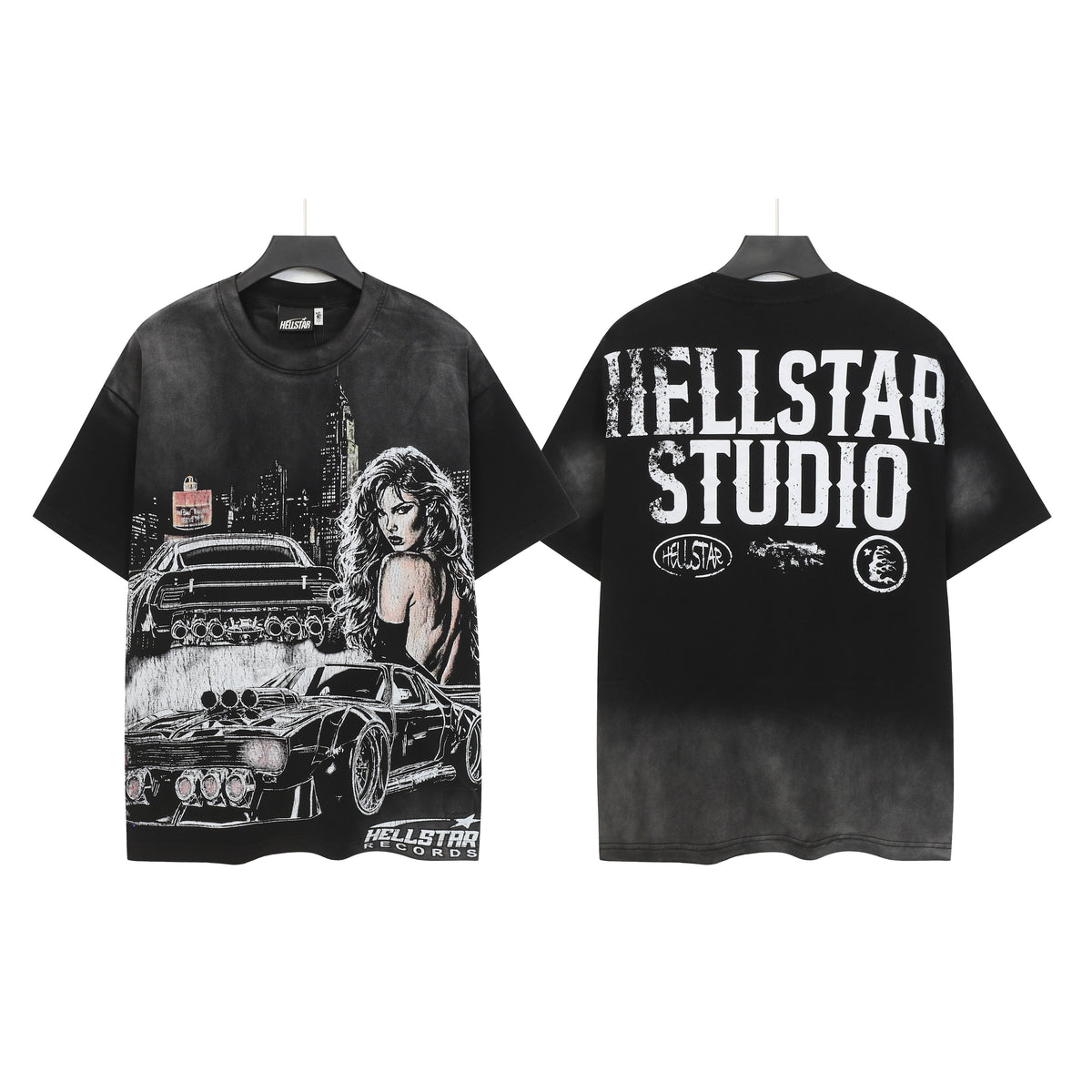 HELLSTAR Studio Racing Graphic T-Shirt – Black