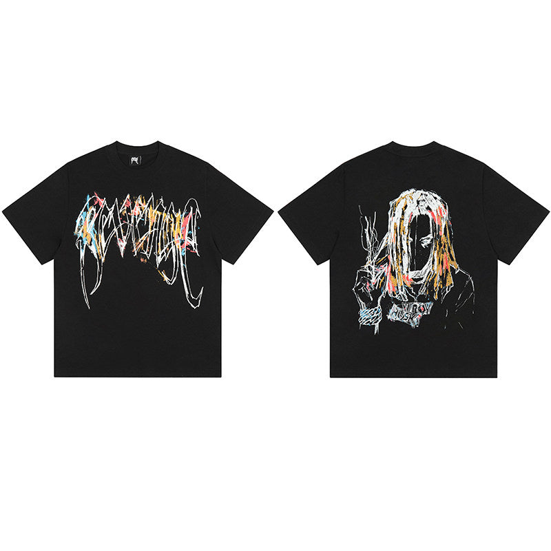 REVENGE Graphic Sketch T-Shirt – Black