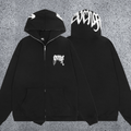 REVENGE Graffiti Zip-Up Hoodie – Blue