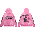 HELLSTAR Flame Graphic Hoodie – Pink