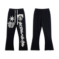 HELLSTAR Darkness Stars Flare Sweatpants Black