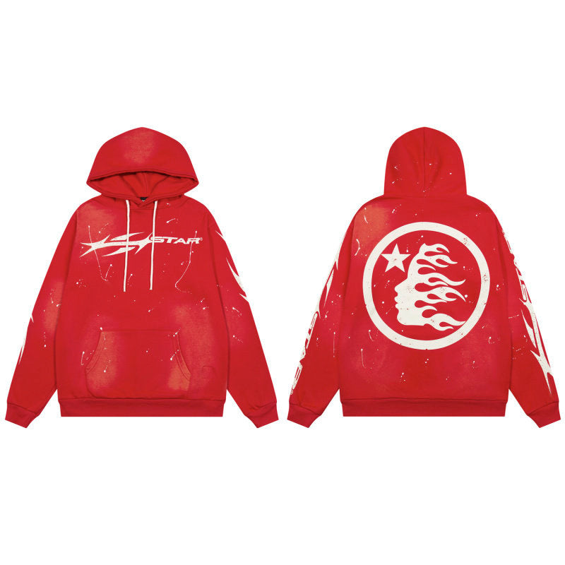 HELLSTAR Star Logo Red Hoodie