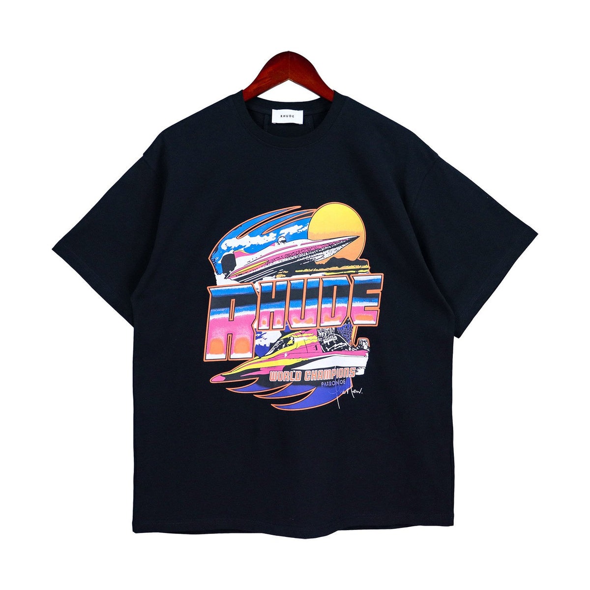 RHUDE World Champions Yacht Graphic T-Shirt