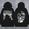 REVENGE Skull Graphic Pullover Hoodie