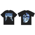 REVENGE Blue Skull Graphic T-Shirt