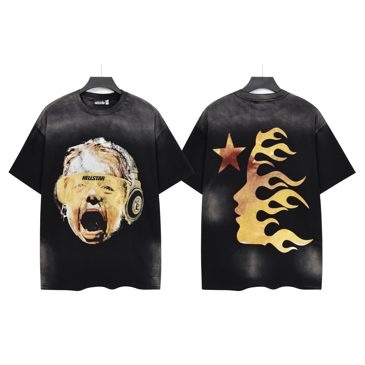 HELLSTAR Star Skull Graphic T-Shirt – Black