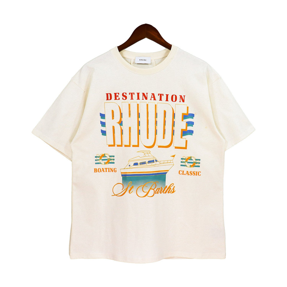 RHUDE Destination Graphic T-Shirt – Cream