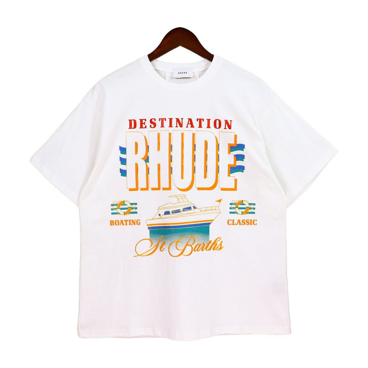 RHUDE Destination Graphic T-Shirt – White