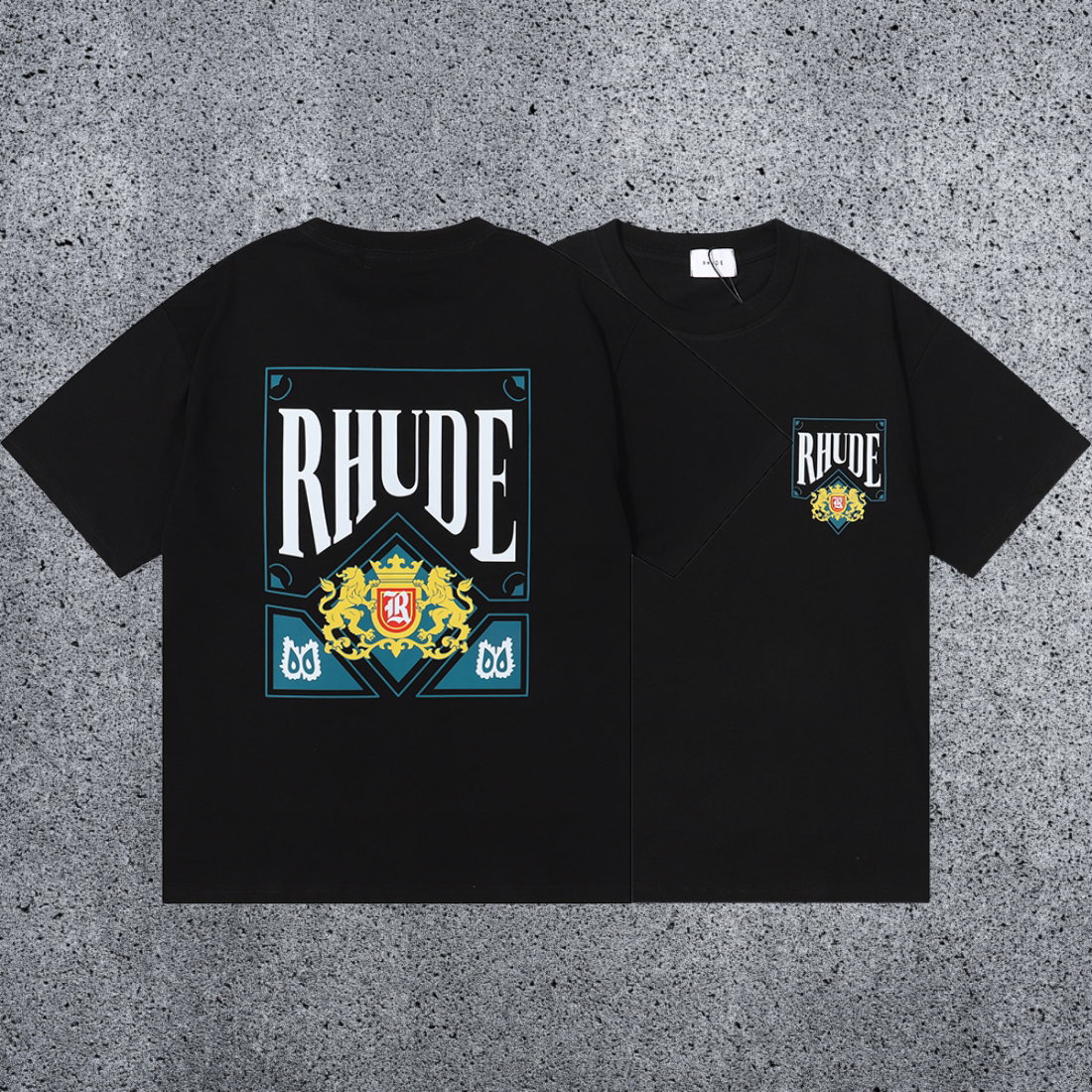 RHUDE Crest Graphic T-Shirt – Black