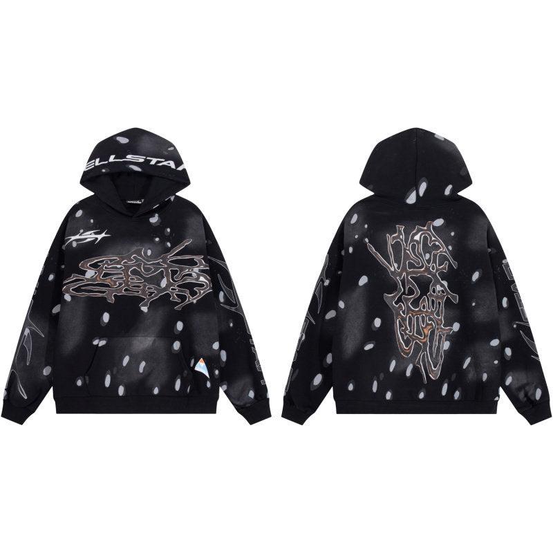 HELLSTAR Black Path to Paradise Splatter Hoodie
