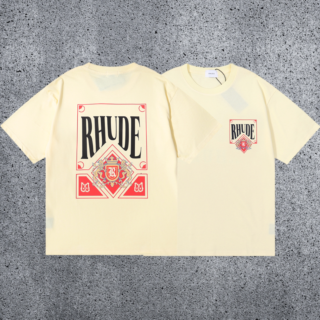 RHUDE Cream Red Crest Graphic T-Shirt