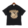 RHUDE Black Botanical Graphic T-Shirt