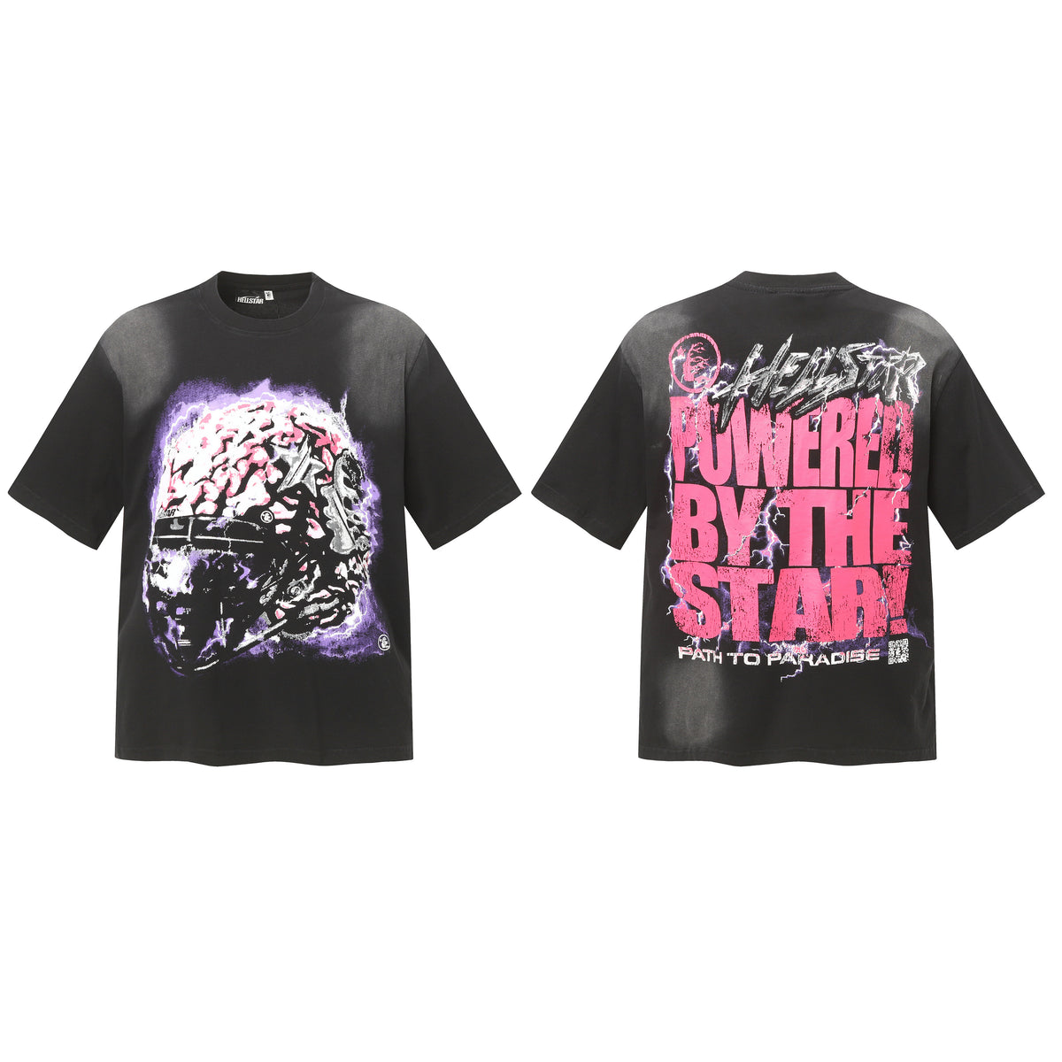 HELLSTAR Powered by the Star T-Shirt Black