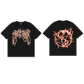 REVENGE Orange Lightning Graphic T-Shirt