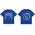 REVENGE Blue Lightning Graphic T-Shirt