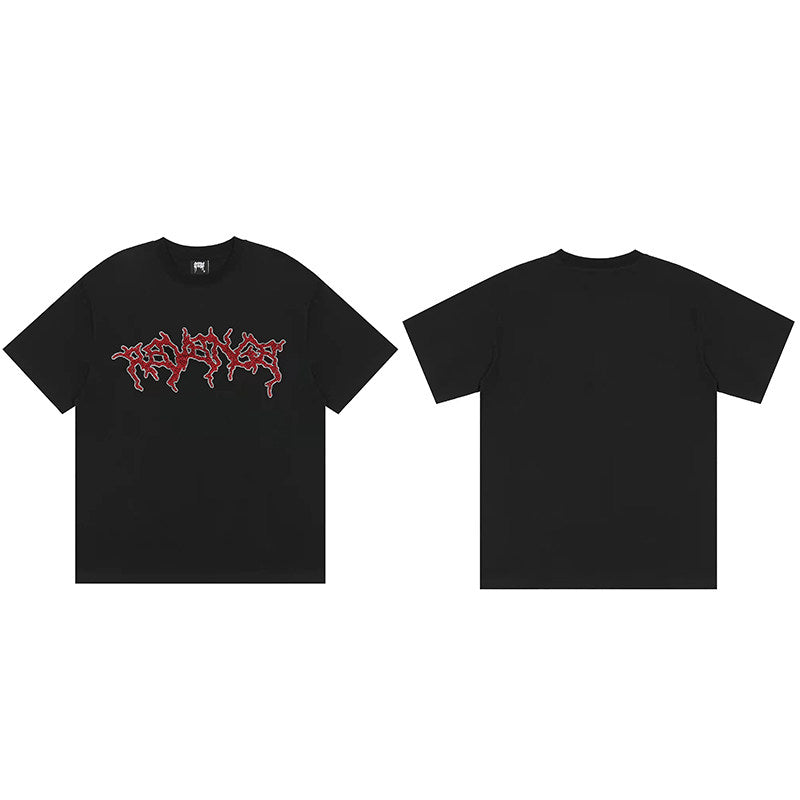REVENGE Graphic Logo T-Shirt Black Red