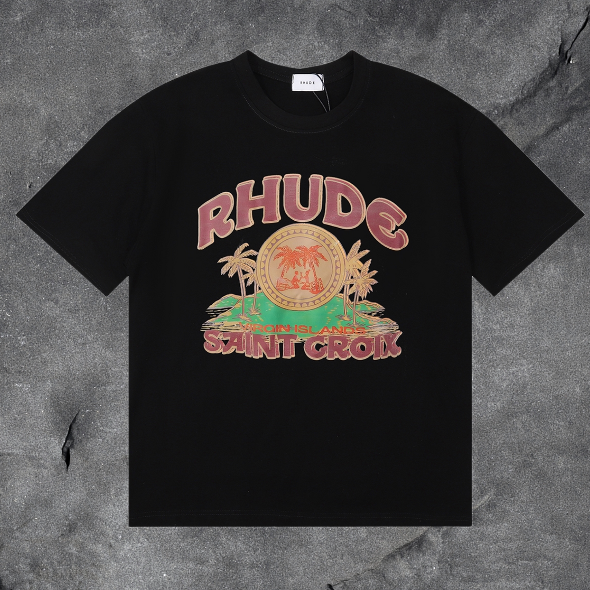 RHUDE Saint Croix Graphic T-Shirt – Black
