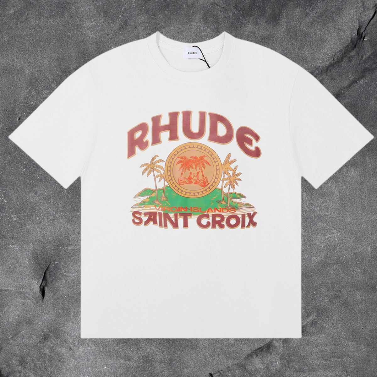 RHUDE Saint Croix Graphic T-Shirt – White