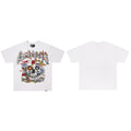 GodSpeed White Skull Rose Graphic T-Shirt