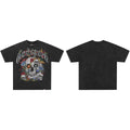 GodSpeed Washed Black Skull Rose T-Shirt