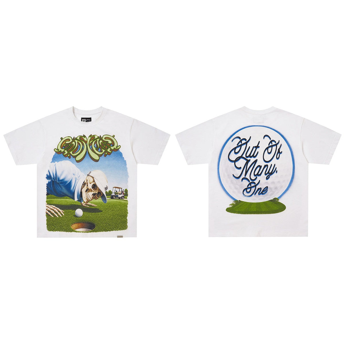 GodSpeed Out of Many One White Graphic T-Shirt