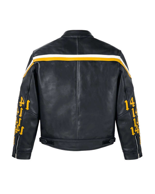Vale Forever 14 Moto Leather jacket Black/Yellow