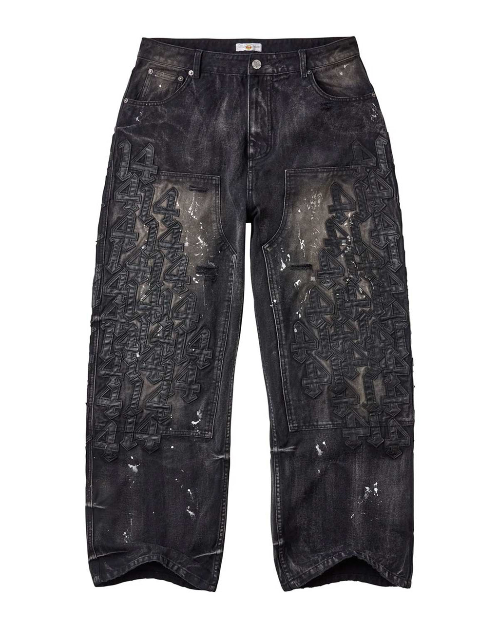Vale Forever Black Cat Denim Jeans Black