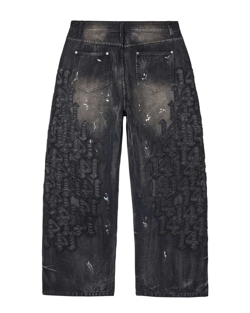 Vale Forever Black Cat Denim Jeans Black
