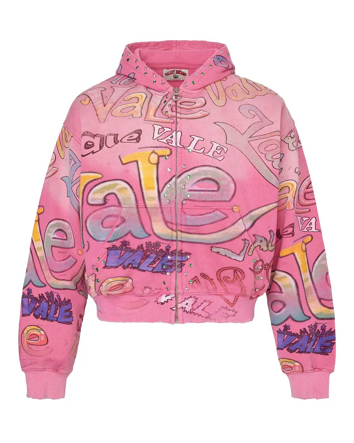 Vale Forever Bubblegum Zip Up Hoodie Pink