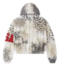 Vale Forever Cheetah Zip Up Hoodie Grey
