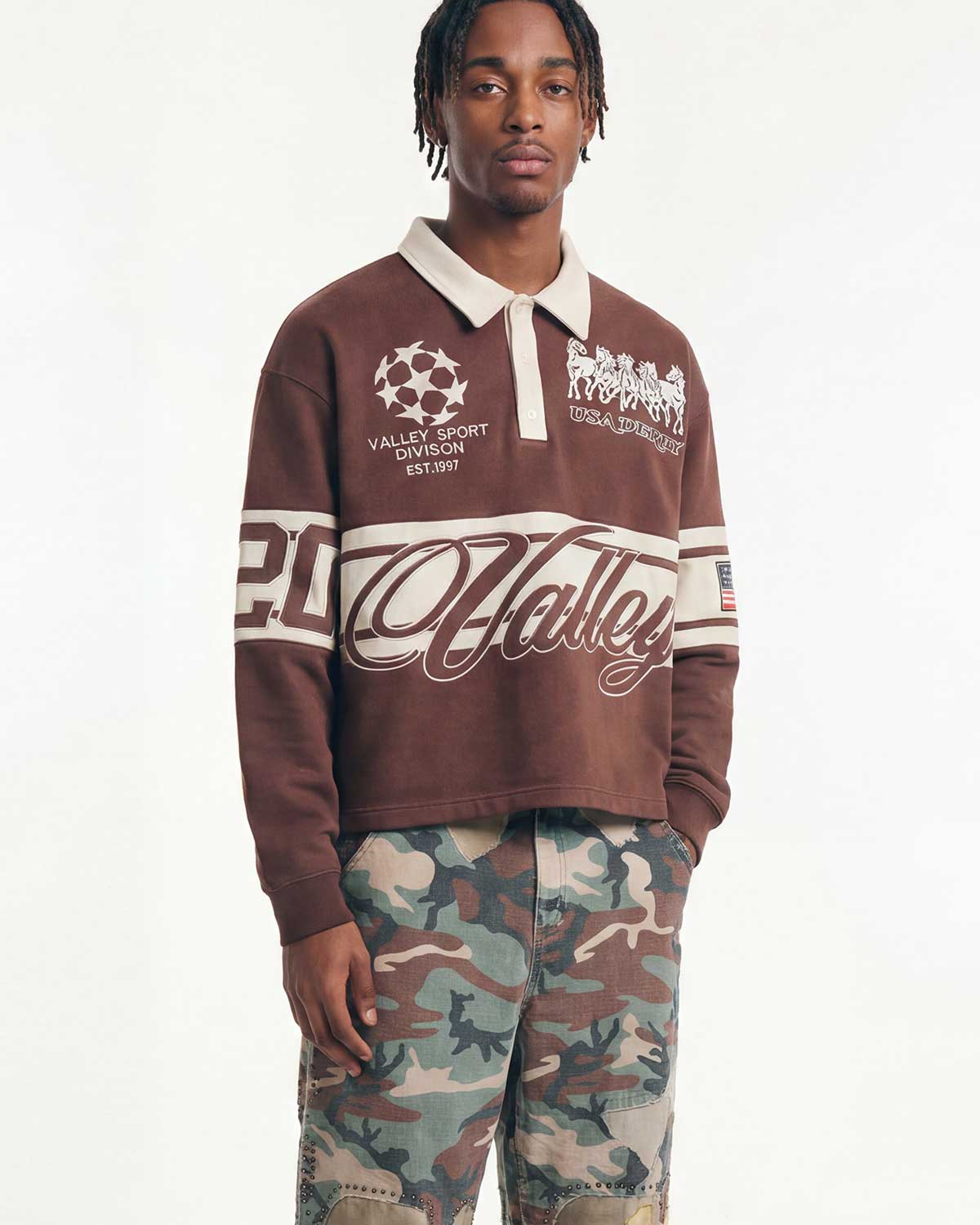 Vale Forever Chocolate Derby Rugby L/S Brown