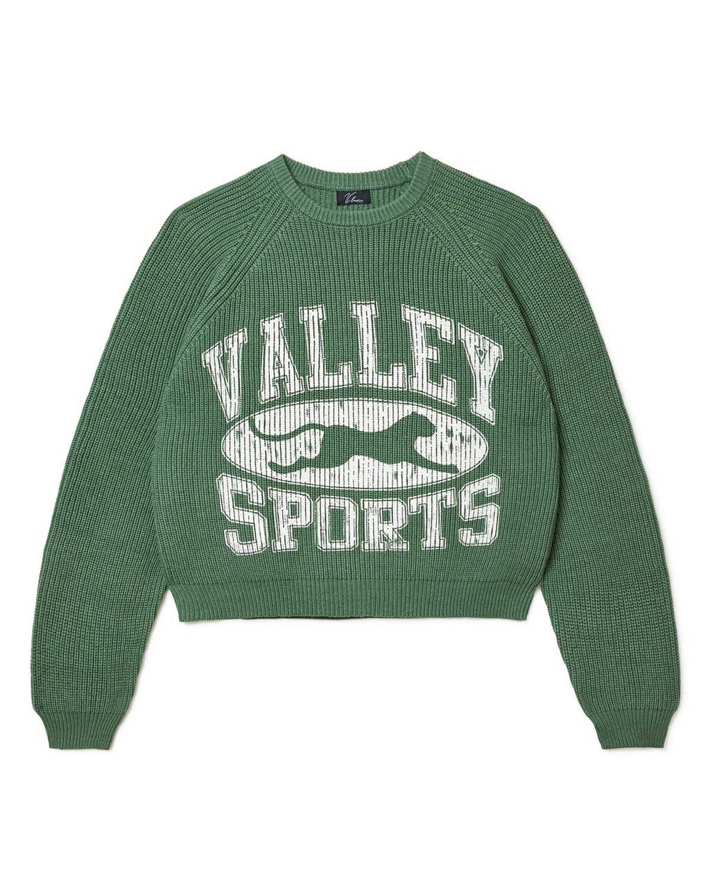 Vale Forever Fisherman Knit Sweater Green