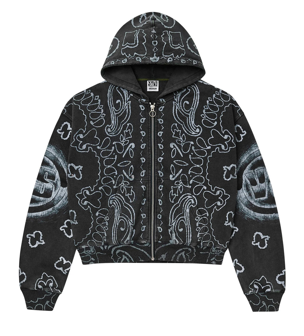 Vale Forever Flag Zip Up Hoodie Black