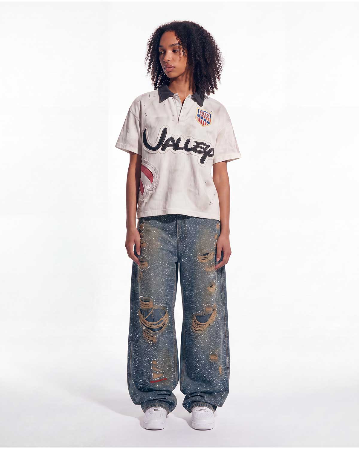 Vale Forever Iced Out Denim Pants Blue