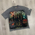Roughplay Vintage Graphic Oversized T-Shirt Collection – Streetwear Washed Tee with Rhinestone Print