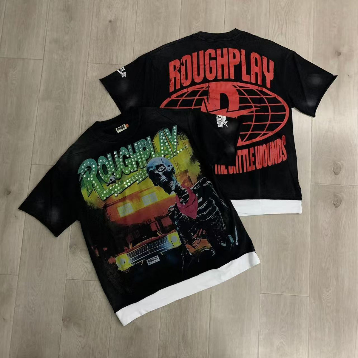 Vintage Streetwear Graphic T-Shirt Men's Oversized Washed Short Sleeve Tee Urban Style