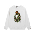 A BATHING APE Camo Ape Head Crewneck Sweatshirt