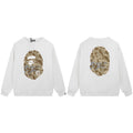 A BATHING APE Camo Ape Head Graphic Crewneck Sweatshirt