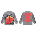 Vintage Washed Robot Graphic Oversized Long Sleeve T-Shirt