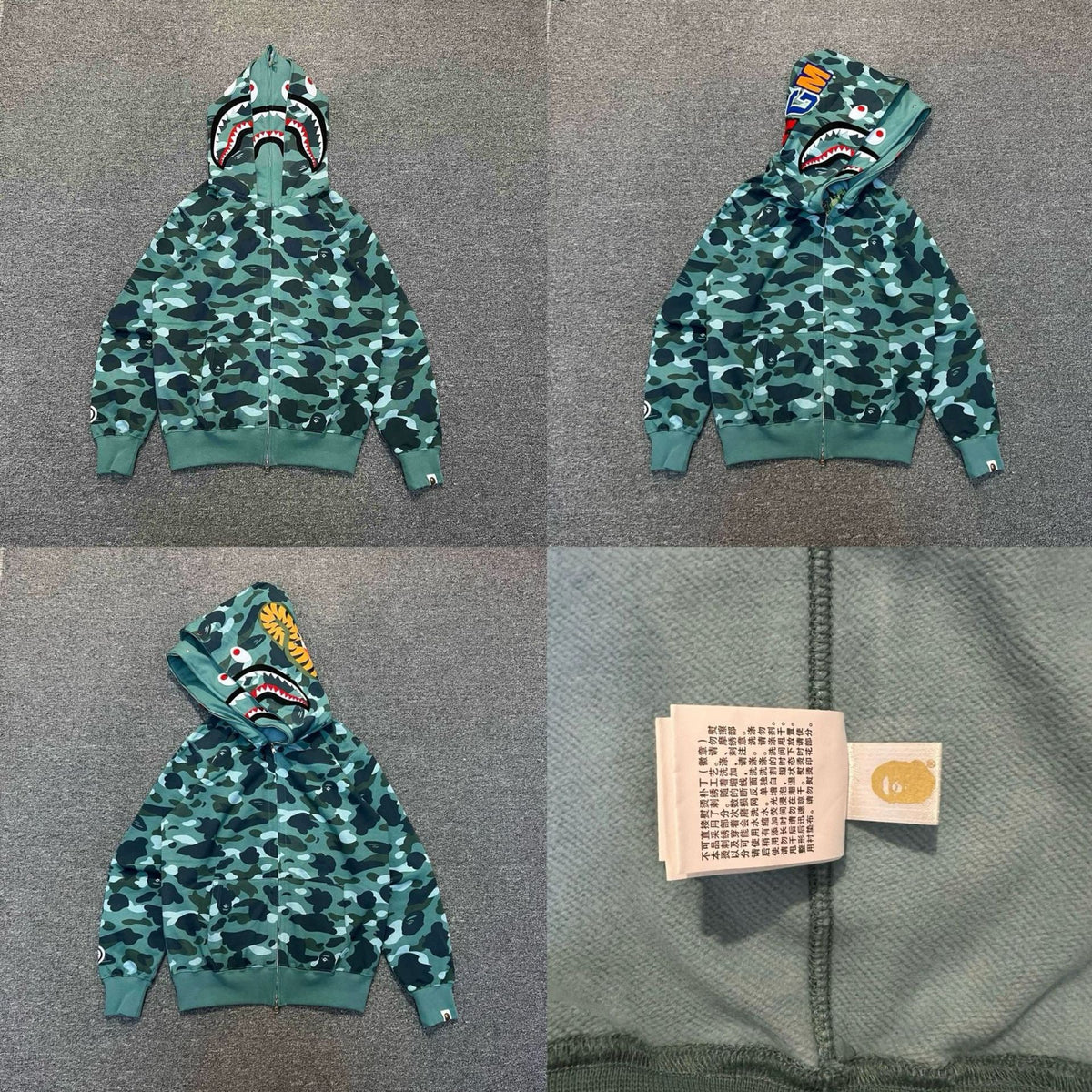 A BATHING APE ABC Camo Shark Full Zip Hoodie