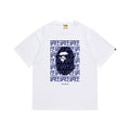 BAPE Logo Pattern Graphic T-Shirt White