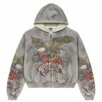 Vale Forever Nostalgia Zip Up Hoodie Cream