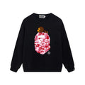 A BATHING APE Camo Ape Head Crewneck Sweatshirt