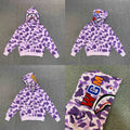 BAPE Shark Full Zip Hoodie Purple Camo Edition